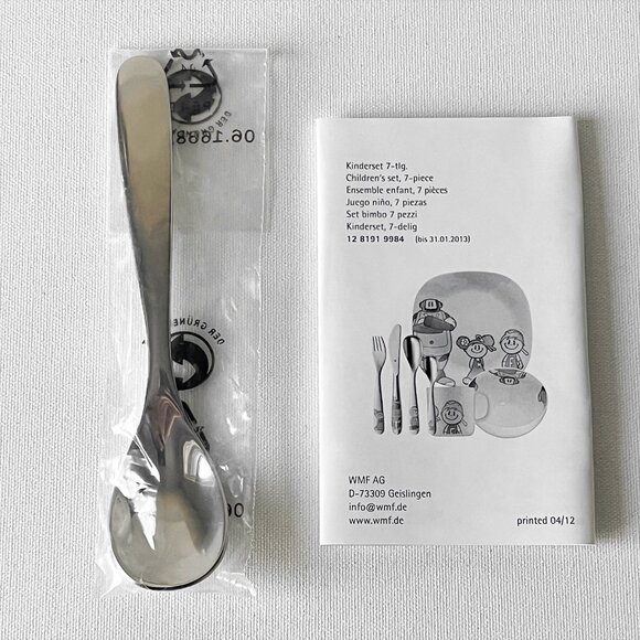 WMF Willy Mia Fred Set 2 McEgg Egg Cup Spoon Blue Green - Picture 3 of 6